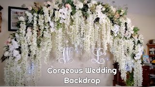 DIY 10 ft Wedding Floral DecorPhoto Backdrop [upl. by Enalda307]