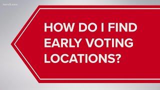 Election QampA How do I find early voting locations [upl. by Torre]