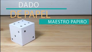 COMO HACER UN DADO DE PAPEL [upl. by Nisior]