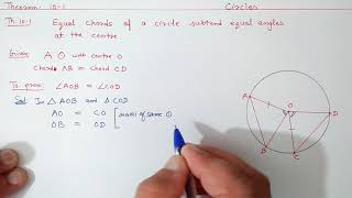 Chapter10 Theorem 101  Circles  Ncert Maths Class 9  Cbse [upl. by Fionnula]