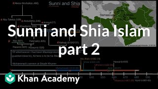 Sunni and Shia Islam part 2  World History  Khan Academy [upl. by Glenine]