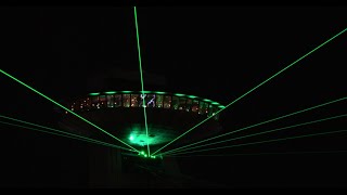 Outdoor Laser Show Projector  Kvant Spectrum lasers at a City Event [upl. by Brubaker]