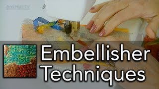 Machine Embellisher Techniques  AHTVQ01 HD [upl. by Nylidnarb]