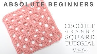 CROCHET How to Crochet a Granny Square  Absolute Beginners  Bella Coco [upl. by Daren]