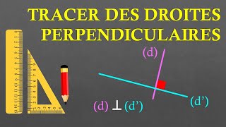 6e Construire des droites perpendiculaires [upl. by Brunk851]