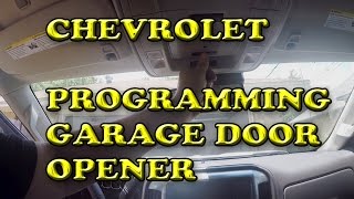 Chevrolet Silverado Programming Garage Door Opener [upl. by Atiuqam]