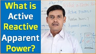 Electric Power  Active Power  Reactive Power and Apparent Power in Hindi [upl. by Reddin]