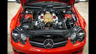 Walkaround and tour of custom Mercedes Benz SL55 AMG Sounds and looks insane [upl. by Annuahs]