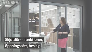 Skjutdörr  funktioner öppningssätt beslag [upl. by Hyozo]