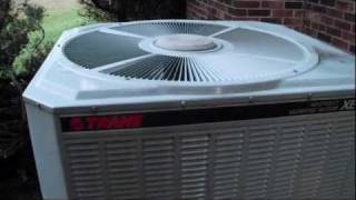 2001 Trane XE1000 Weathertron 5ton heat pump StartupShutdown in HEAT mode [upl. by Yblok]