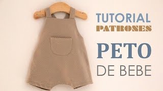 DIY Tutoriales y patrones gratis PETO DE BEBE [upl. by Ahsakal]