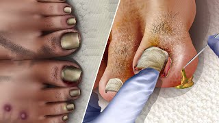 Collection Satisfying ASMR Ingrown toenail removal treatment animation [upl. by Tye209]