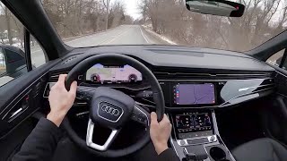 2021 Audi Q7 45 Premium  POV Driving Impressions [upl. by Aihsyak]