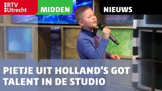 Pietje 9 uit Hollands Got Talent in de studio van RTV Utrecht  RTV Utrecht [upl. by Vickie]