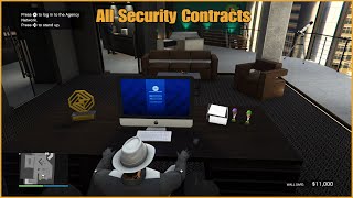 GTA Online  All Security Contracts [upl. by Accebber]