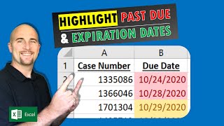 Highlight Overdue and Expiring Business Days  Conditional formatting in Excel  Excel Tutorial [upl. by Willock295]