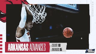 Arkansas vs Colgate  First Round NCAA tournament extended highlights [upl. by Nosille]