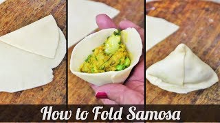 How To Fold Samosa  Samosa Folding Technique  EasyCookingWithShilpa [upl. by Notgnirrab164]