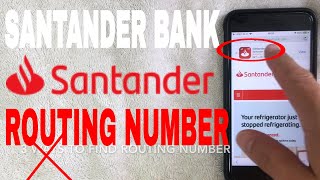 ✅ Santander Bank ABA Routing Number  Where Is It 🔴 [upl. by Novy]