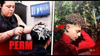 How To Get Curly Hair PERM TUTORIAL  Julian Barboza [upl. by Radferd745]