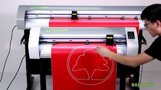 BASCOCUT cutting plotter vinyl cutter24inch 48inch CCD camera sticker cutter plotter [upl. by Allveta446]