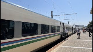 AFROSIYOB Uzbek Fast Train  Samarkand to Bukhara Pleasant Way to Travel in Uzbekistan ウズベキスタン鉄道 [upl. by Ahsauqram86]