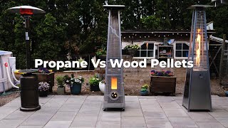 Propane Patio Heaters Vs Wood Pellet Patio Heaters [upl. by Hgielsa]