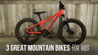 3 Great Mountain Bikes for Kids [upl. by Fawne787]