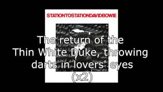 Station to Station  David Bowie  Lyrics [upl. by Shanon]