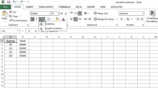 How to Underline in Excel  Microsoft Office Lessons [upl. by Little989]