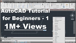 AutoCAD Tutorial for Beginners  Lesson  1 [upl. by Fleming]