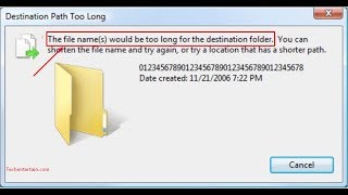 How to copy folder and file with Destination Path Too Long Folder Path too long windows trick [upl. by Viva284]