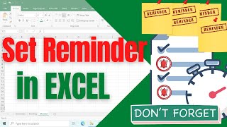 HOW TO SET REMINDER IN EXCEL [upl. by Dympha]