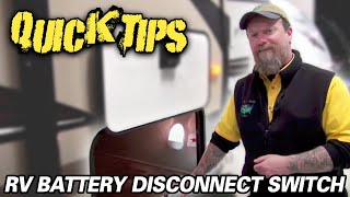 HOW TO USE AN RV BATTERY DISCONNECT SWITCH  Petes RV Quick Tips [upl. by Heinrick]