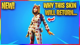 NEW WHY THE ONESIE SKIN WILL RETURN IN FORTNITE  Fortnite Info [upl. by Langdon105]