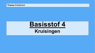 VMBO 3  Erfelijkheid  Basisstof 4 Kruisingen [upl. by Rohpotsirhc]