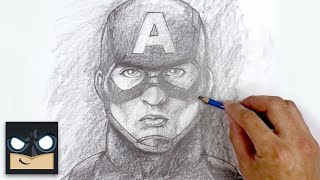 How To Draw Captain America  Sketch Saturday [upl. by Mallis611]