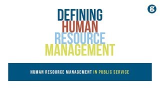 Defining Human Resource Management [upl. by Nosac]