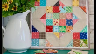 Sew Your Stash Series 1  16quot Scrappy Crossroads Quilt Block Tutorial [upl. by Ashok761]