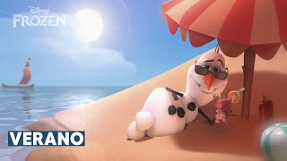 Verano  con letra  Frozen Una Aventura Congelada [upl. by Enuahs]