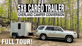 I Converted a Cargo Trailer into a Mini Luxury Overland Camper  Full Tour [upl. by Arta]