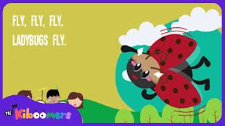 Ladybugs Fly Lyric Video  The Kiboomers Preschool Songs amp Nursery Rhymes [upl. by Irolam]