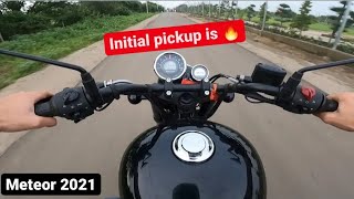 2021 Meteor 350 Custom Black First Ride Impression  Royal Enfield Meteor 350 Fireball [upl. by Yrrum]