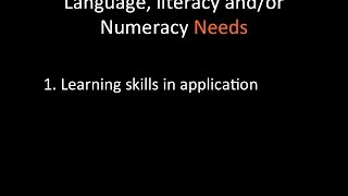 Language Literacy and Numeracy LLN Needs [upl. by Kellie621]