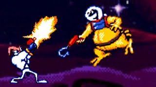 Earthworm Jim Genesis Playthrough No Death [upl. by Anirehtak]