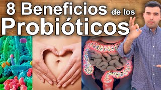 8 Beneficios de los Probióticos  Cándida Gastritis Hinchazón Hígado y Mucho Más [upl. by Epstein]