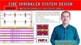 NFPA 13 Fire Sprinkler System Design Calculation Ordinary Hazard Group 1 Part 2 in Urdu [upl. by Fagen554]