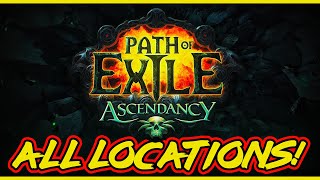 POE All Trials of Ascendancy Locations Normal Cruel Merciless amp Eternal labyrinth All Locations [upl. by Chilson]