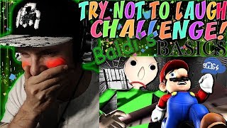 Vapor Reacts 652  TRY NOT TO LAUGH CHALLENGE quotIf Mario was in Baldis Basicsquot by SMG4 REACTION [upl. by Lucille]