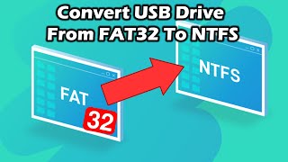 How To Convert a USB Drive From FAT32 to NTFS [upl. by Ileak]